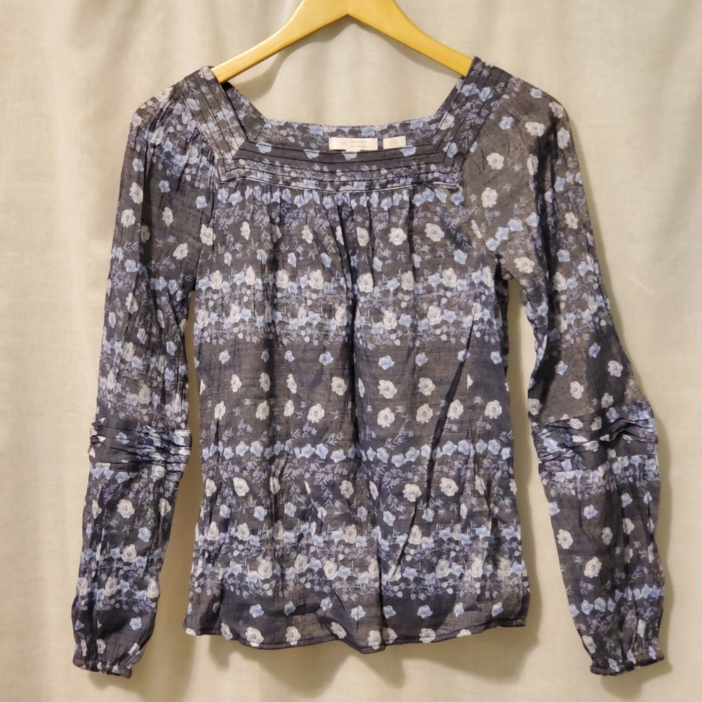 Lauren Conrad Floral Peasant Blouse XS